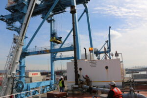 2  Fuel Transfer Pumps Removal Project from Fuel Barge in Tacoma, Washington