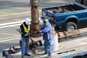 2  Fuel Transfer Pumps Removal Project from Fuel Barge in Tacoma, Washington