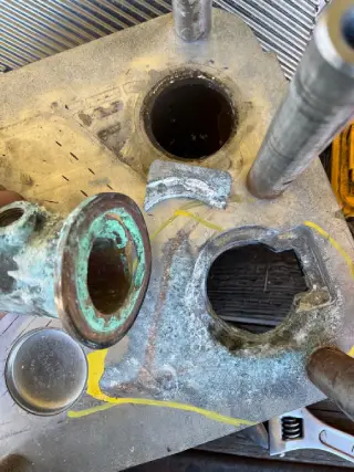 MechPro Caterpillar C-30 Heat Exchanger Service