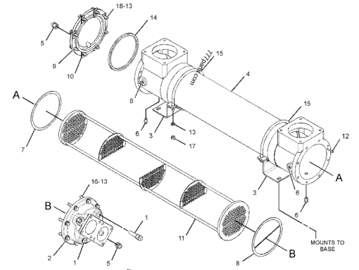 CAT-3406-heat-exchanger-plate-scheme-v2-510x383 Caterpillar 3406 Shell and Tube parts scheme