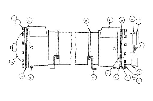 Caterpillar 3512 Shell and Tube heat exchanger parts scheme