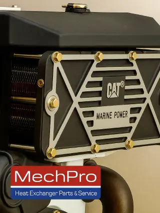 MechPro Caterpillar C-18 Heat Exchanger plate pack