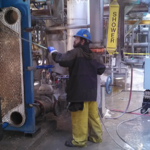 Pressure Washing Heat Exchanger Plates