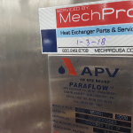APV heat exchanger service by MechPro Inc.